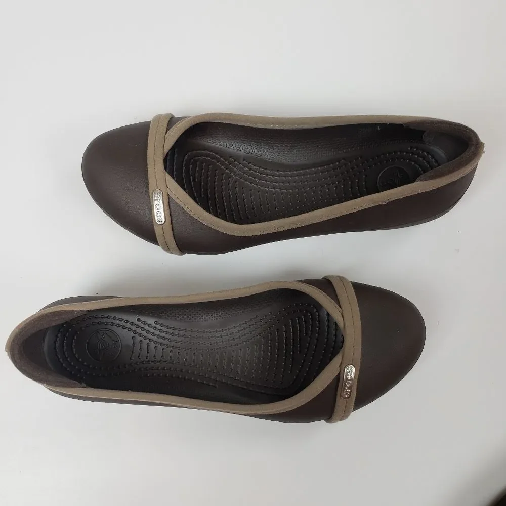 Crocs Genna Shoes Flat Girls Youth Size 6/…